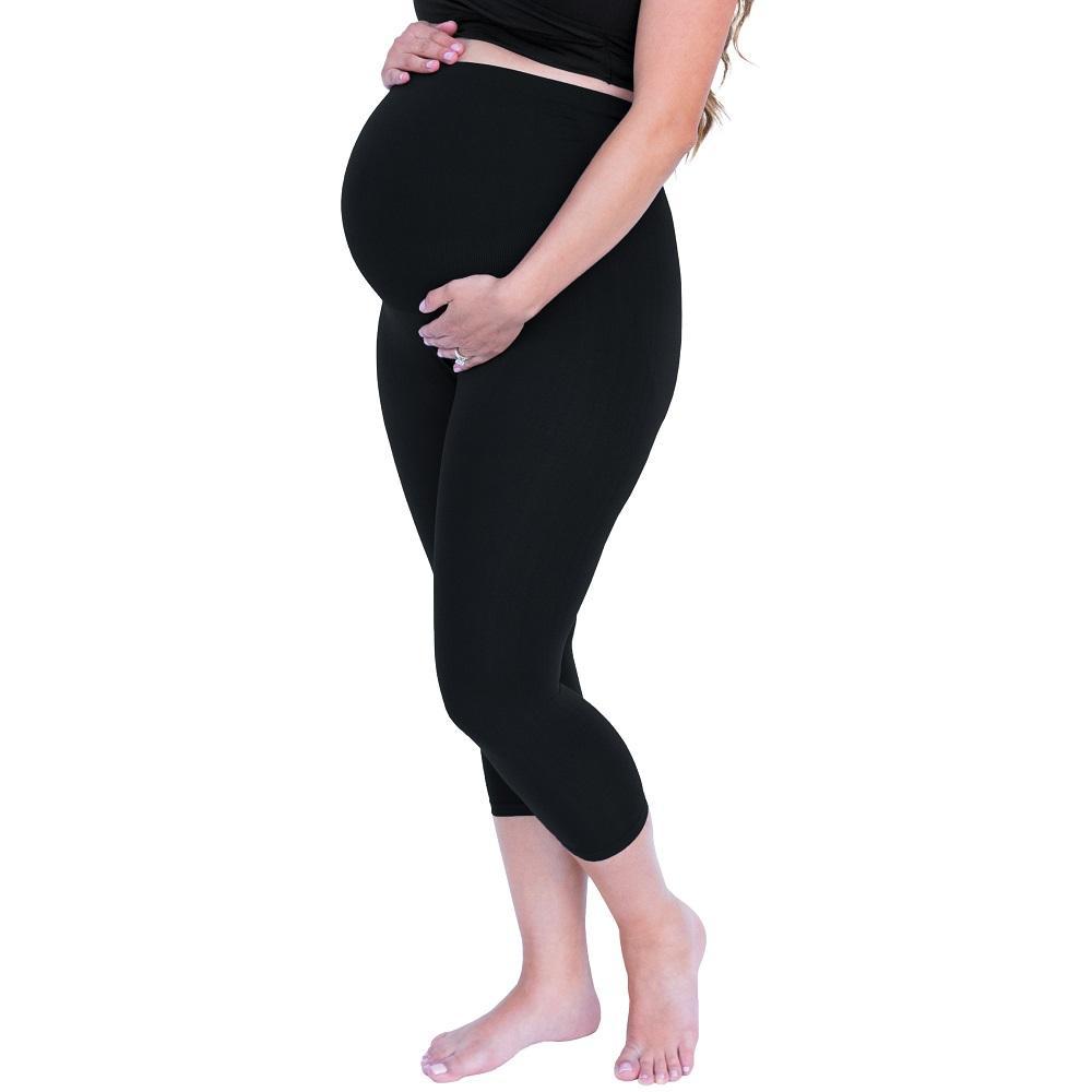 Belly Bandit Bump Support Capri Leggings (Black) - FINAL SALE-Apparel-Belly Bandit--babyandme.ca