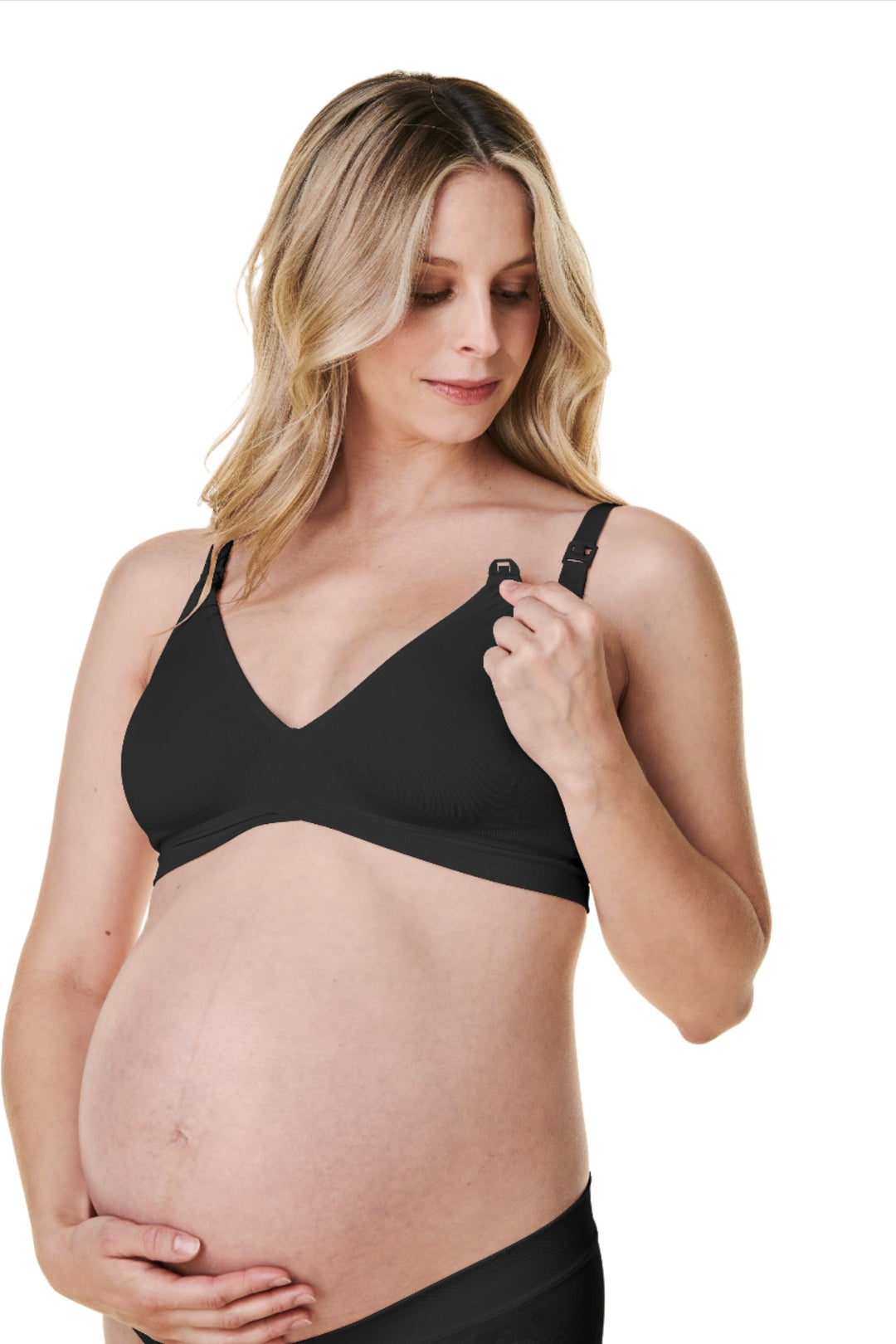 Bravado V-Neck Maternity & Nursing Bra (Black)