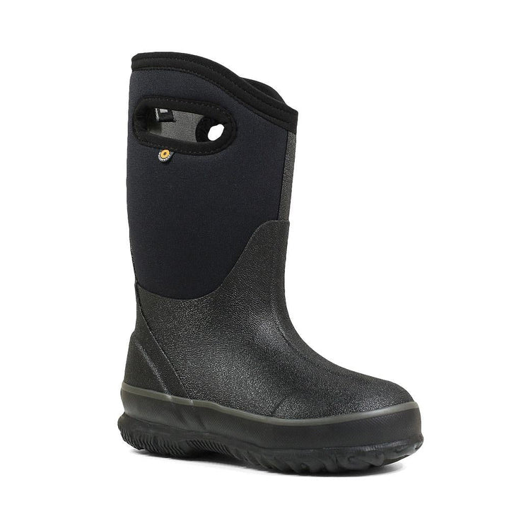 Bogs Kids Classic (Solid Black)-Apparel-Bogs--babyandme.ca