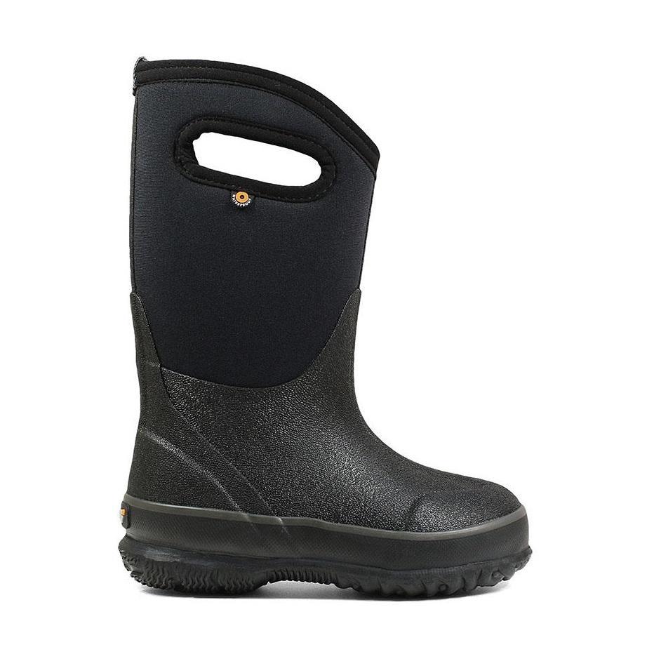 Bogs Kids Classic (Solid Black)-Apparel-Bogs--babyandme.ca