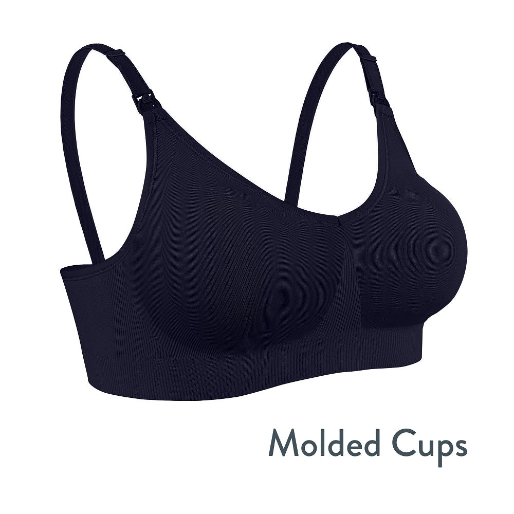 Bravado Body Silk Seamless Nursing Bra 2.0 (Navy)-Feeding-Bravado--babyandme.ca