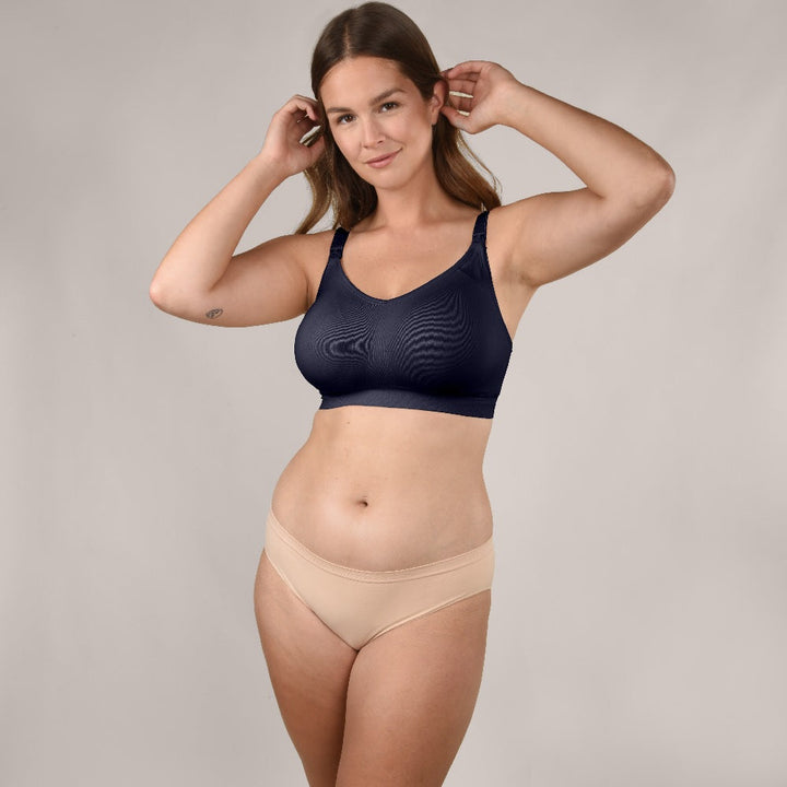 Bravado Body Silk Seamless Nursing Bra 2.0 (Navy)-Feeding-Bravado--babyandme.ca