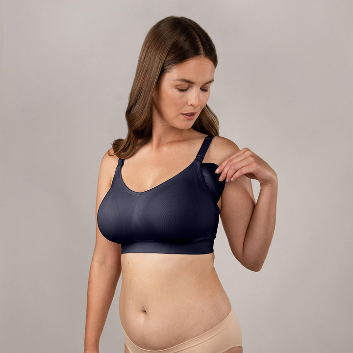 Bravado Body Silk Seamless Nursing Bra 2.0 (Navy)-Feeding-Bravado--babyandme.ca