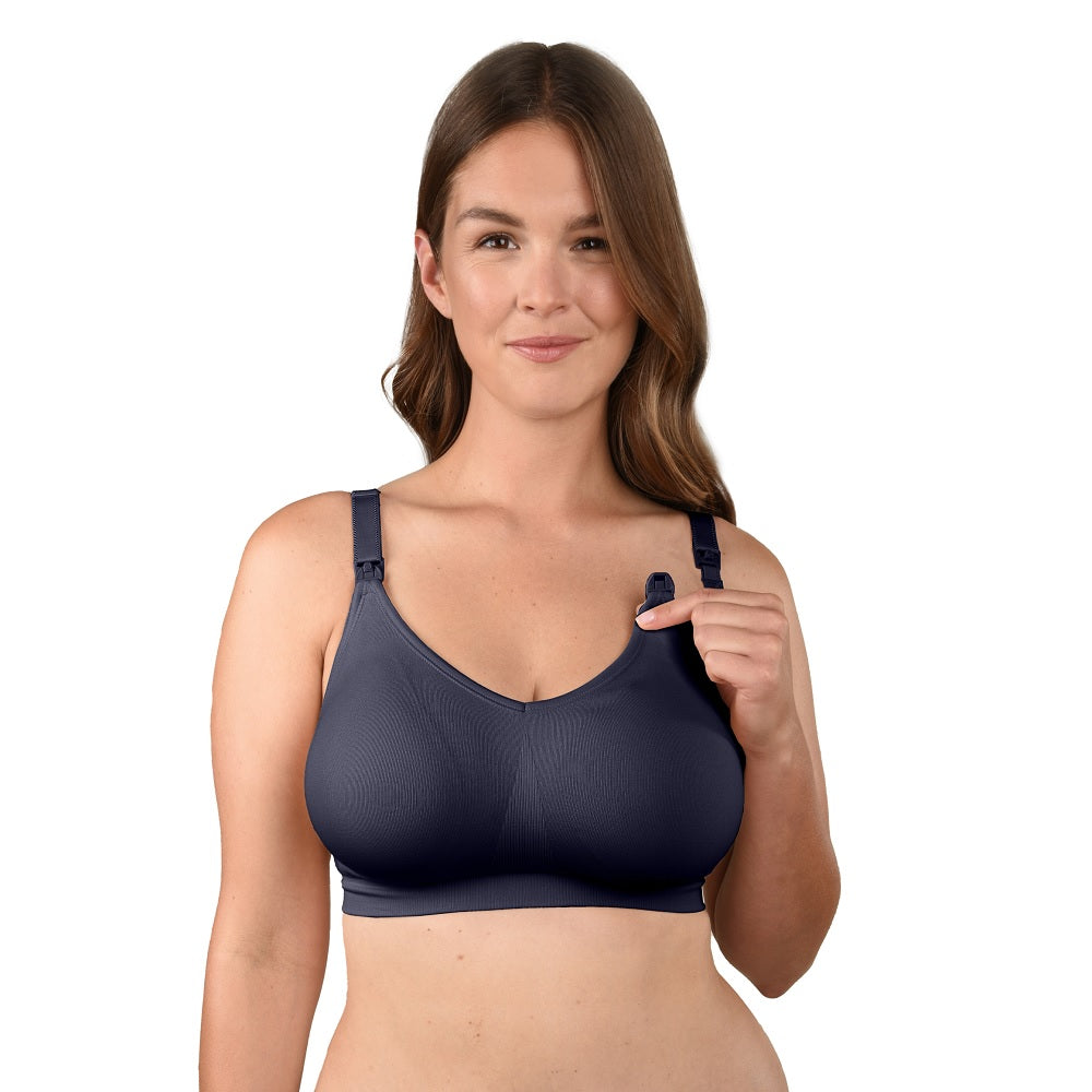 Bravado Body Silk Seamless Nursing Bra 2.0 (Navy)-Feeding-Bravado--babyandme.ca