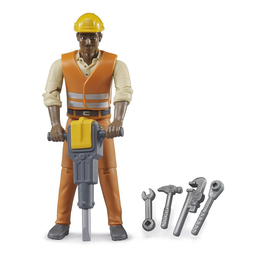 Bruder Construction Worker with Accessories (Medium Skin)-Toys & Learning-Bruder-031956 MD-babyandme.ca