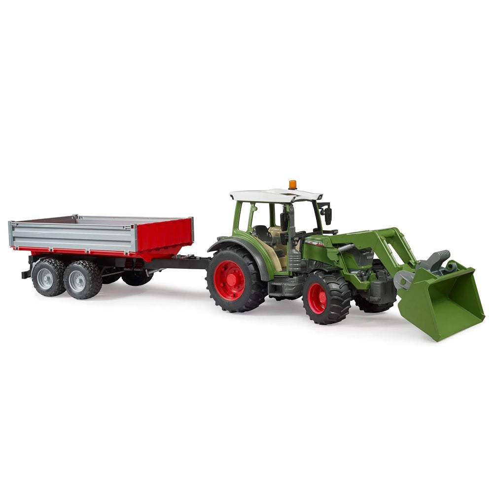 Bruder Fendt Vario 211 with Frontloader and Tipping Trailer-Toys & Learning-Bruder-031951-babyandme.ca