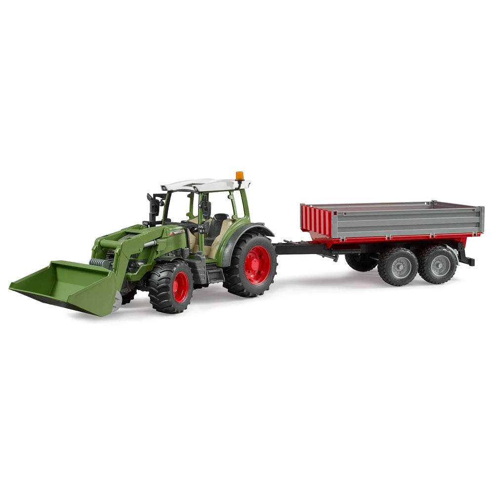 Bruder Fendt Vario 211 with Frontloader and Tipping Trailer-Toys & Learning-Bruder-031951-babyandme.ca