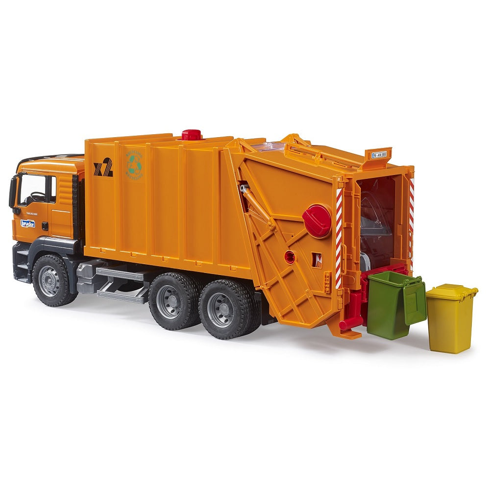 Bruder MAN TGS Garbage Truck (Orange)-Toys & Learning-Bruder-031954 OR-babyandme.ca