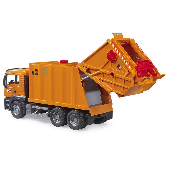 Bruder MAN TGS Garbage Truck (Orange)-Toys & Learning-Bruder-031954 OR-babyandme.ca