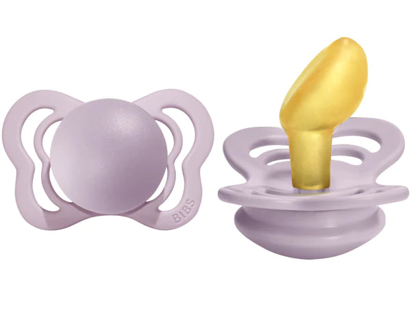 BIBS Couture Anatomical Latex Pacifier 2-Pack (Dusky Lilac)