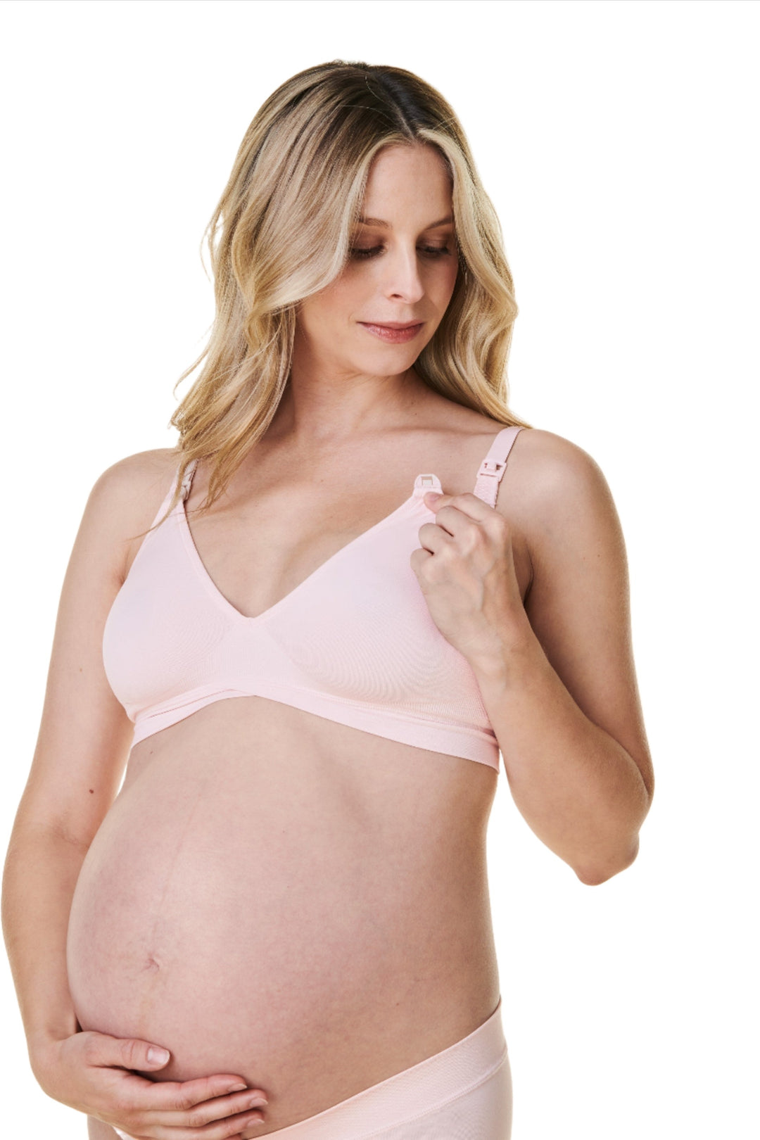 Bravado V-Neck Maternity & Nursing Bra (Chalk Pink)