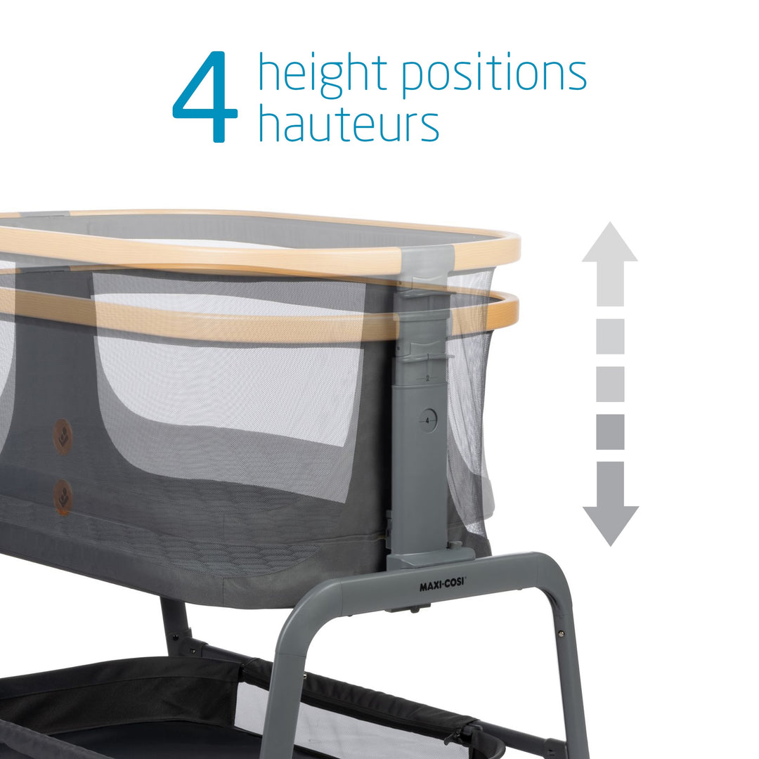 maxi-cosi iora bassinet essential gray Maxi Cosi Iora Bedside Bassinet (Classic Graphite)