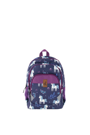 Deux par Deux Little Kids Backpack (Navy Unicorn)
