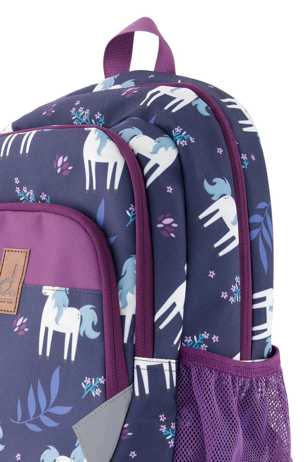 Deux par Deux Little Kids Backpack (Navy Unicorn)