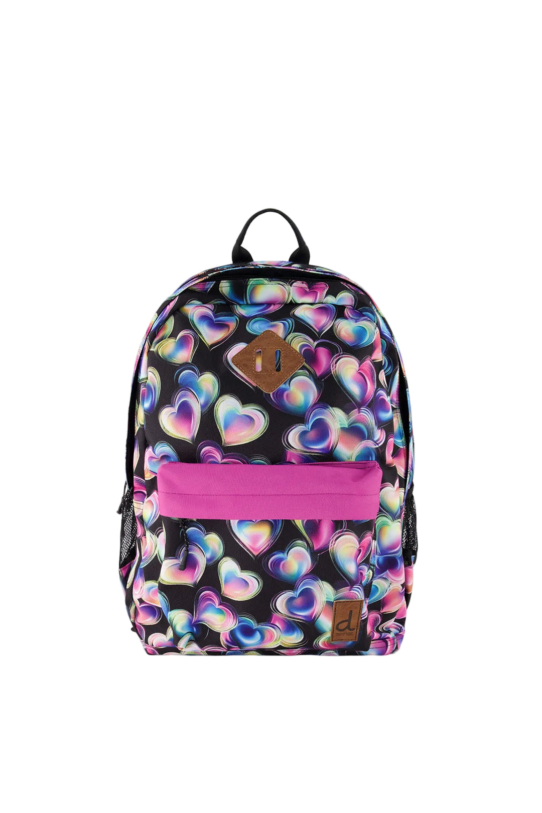 Deux par Deux Kids Backpack (Black Hearts)
