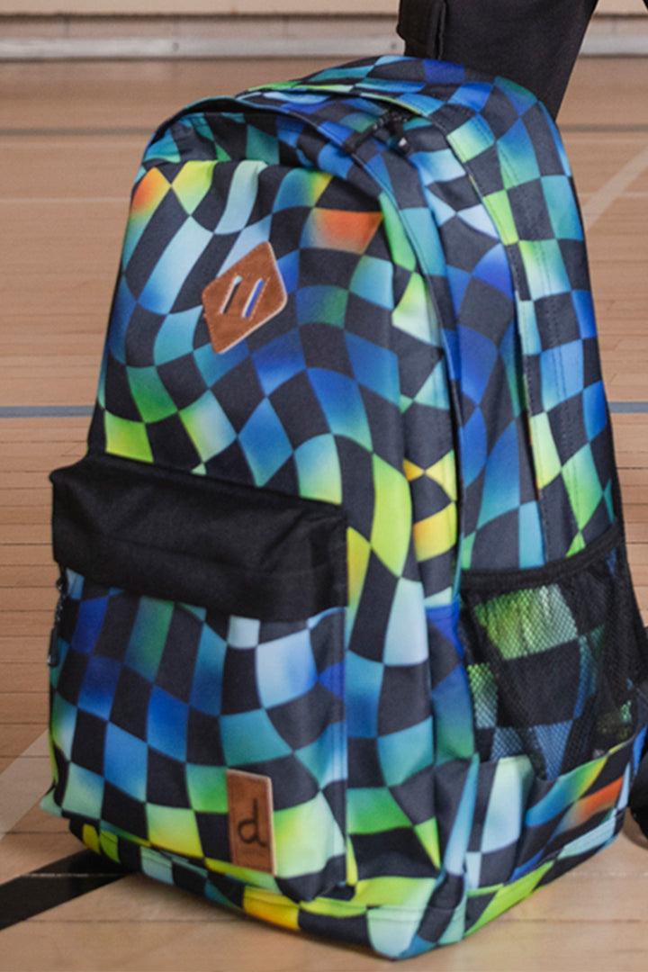 Deux par Deux Kids Backpack (Multicoloured Checker)