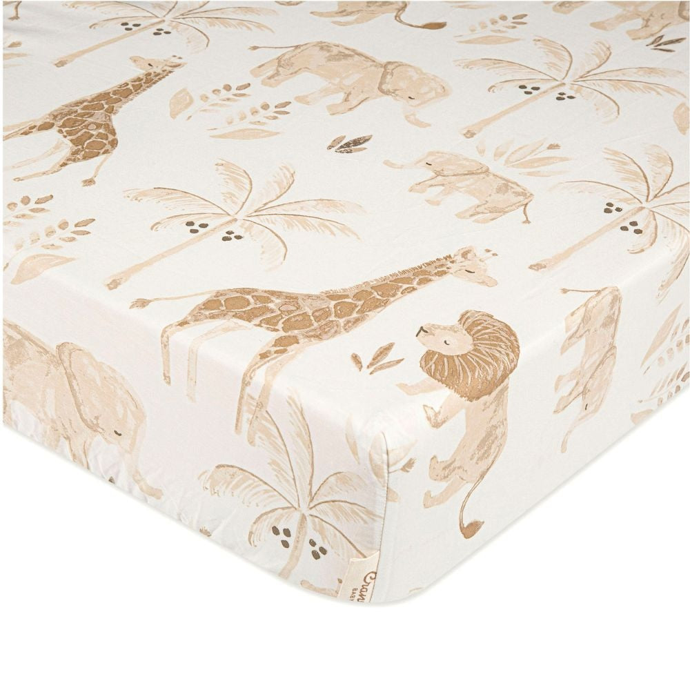 Crane Fitted Crib Sheet Kendi Safari