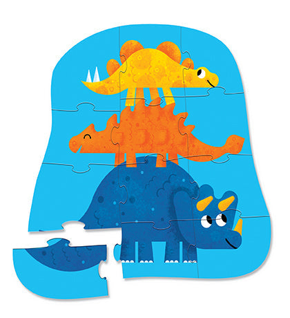 Crocodile Creek 12-Piece Mini Puzzle (Dino Friends)-Toys & Learning-Crocodile Creek-009739 DF-babyandme.ca
