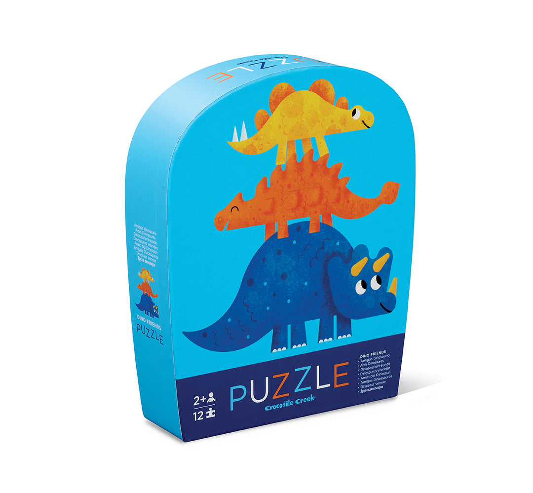 Crocodile Creek 12-Piece Mini Puzzle (Dino Friends)-Toys & Learning-Crocodile Creek-009739 DF-babyandme.ca