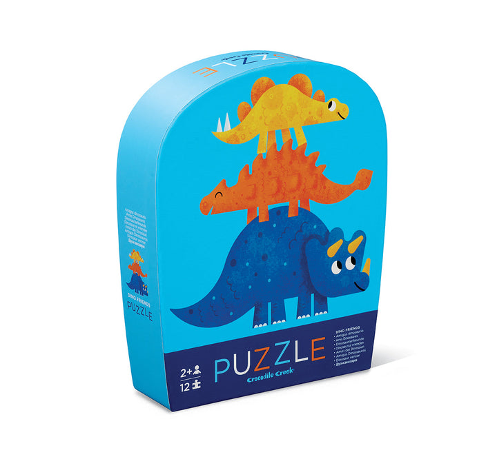 Crocodile Creek 12-Piece Mini Puzzle (Dino Friends)-Toys &amp; Learning-Crocodile Creek-009739 DF-babyandme.ca