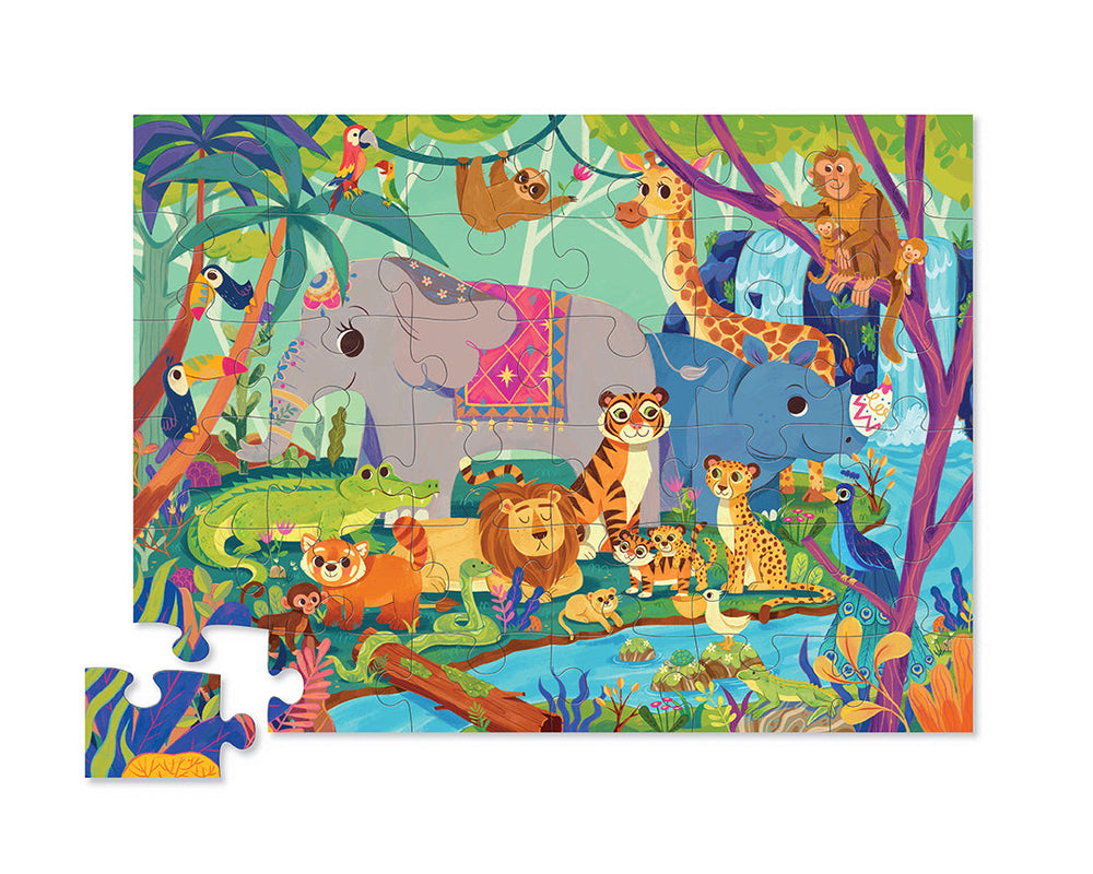 Crocodile Creek 36-Piece Floor Puzzle (In the Jungle)-Toys & Learning-Crocodile Creek-009741 ITJ-babyandme.ca