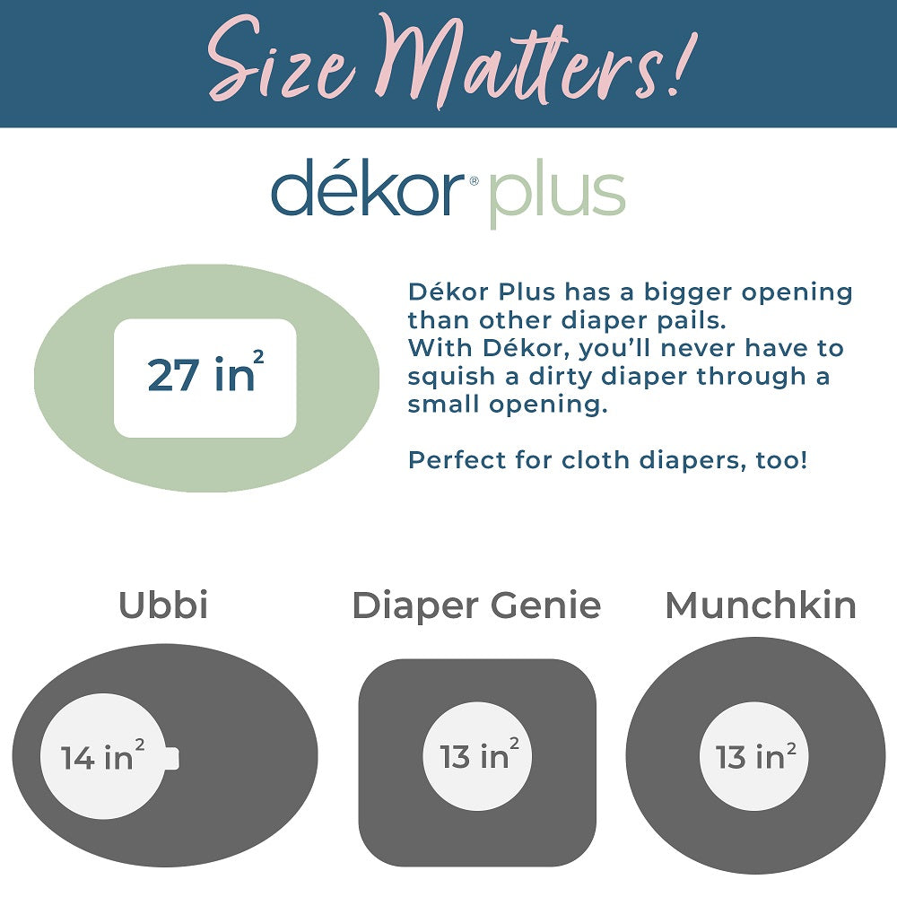 Dekor Plus Hands-Free Diaper Pail (White) - IN STORE PICK-UP ONLY-Bath-Dekor-007612 WH-babyandme.ca