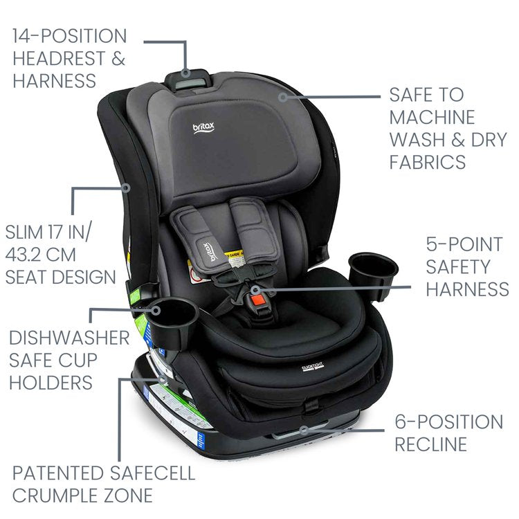 Britax Poplar™ Convertible Car Seat (Stone Onyx)