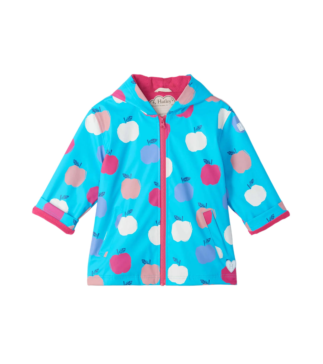 Hatley Colour Changing Raincoat (Apple Orchard)