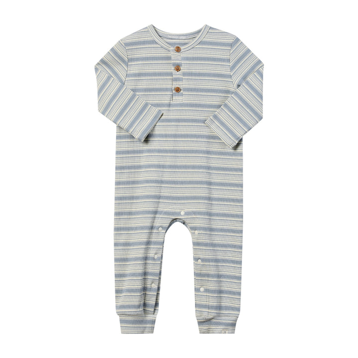 Me &amp; Henry Mason Rib Romper (China/Cream Stripe)