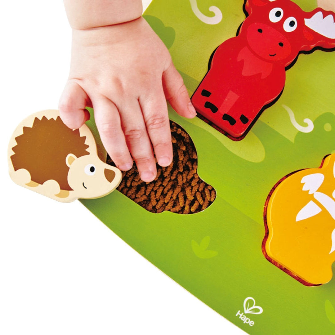 Hape Forest Animal Tactile Puzzle - DISC-Toys &amp; Learning-Hape-024289 FA-babyandme.ca
