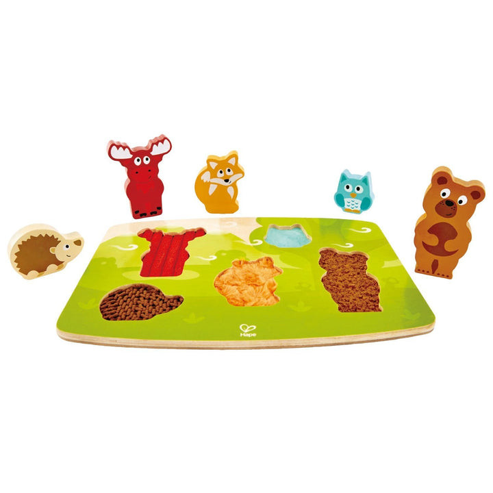 Hape Forest Animal Tactile Puzzle - DISC-Toys &amp; Learning-Hape-024289 FA-babyandme.ca