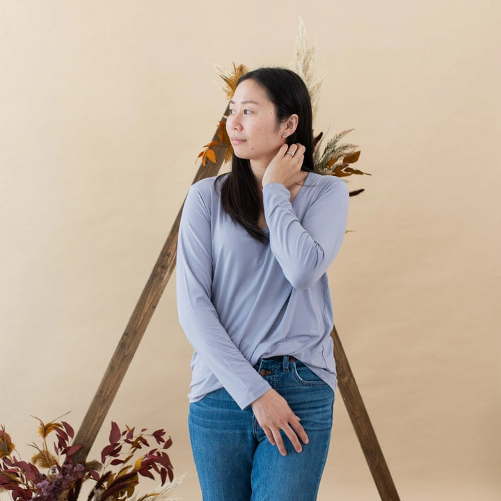 Kyte Baby Women's Long Sleeve Scoop Neck Tee - FINAL SALE