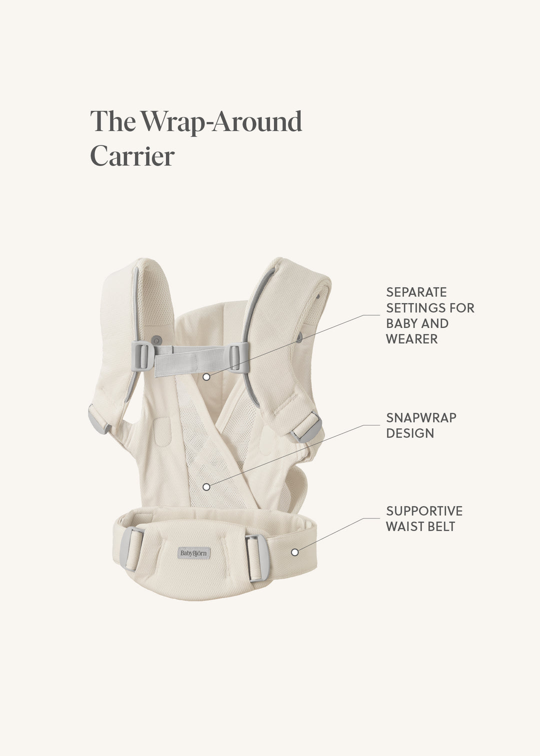 Baby Bjorn Baby Carrier Hold Mesh (Black)