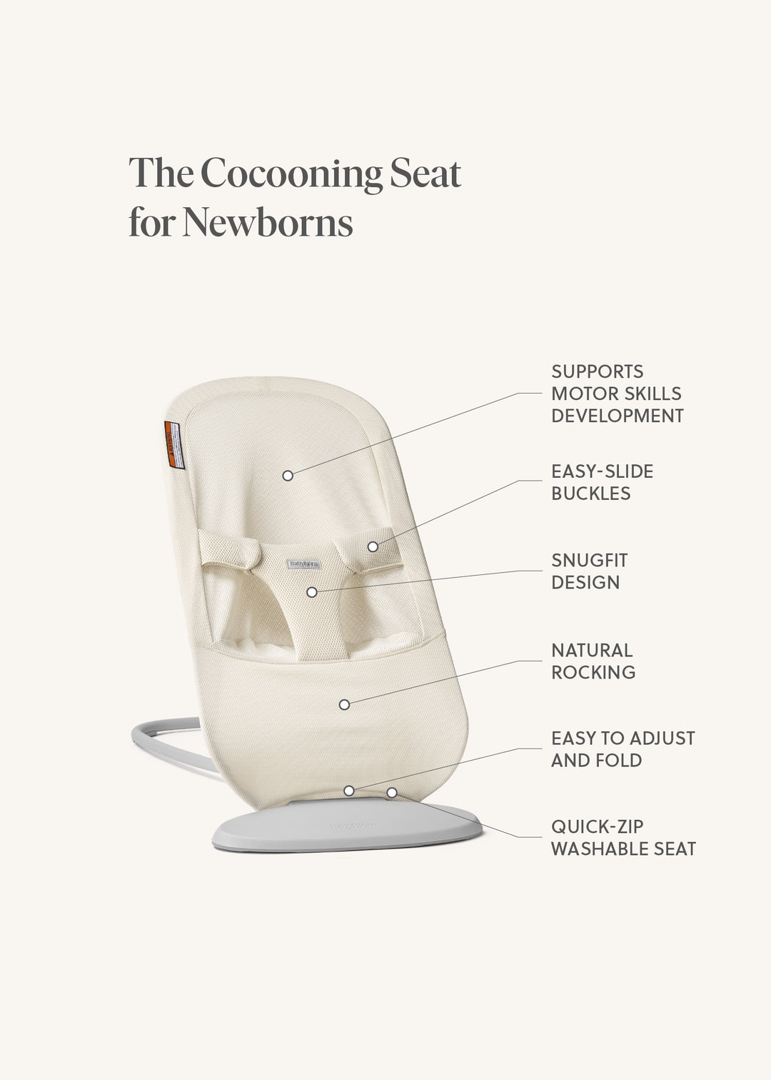 Baby Bjorn Bouncer Begin Mesh (Cream)