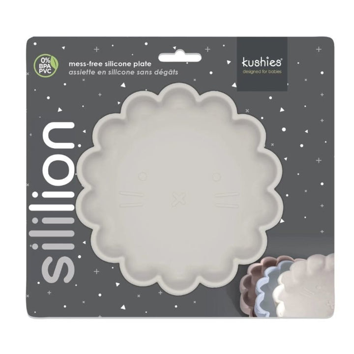 Kushies Sililion Plate (Sand)-Feeding-Kushies-031075 SA-babyandme.ca