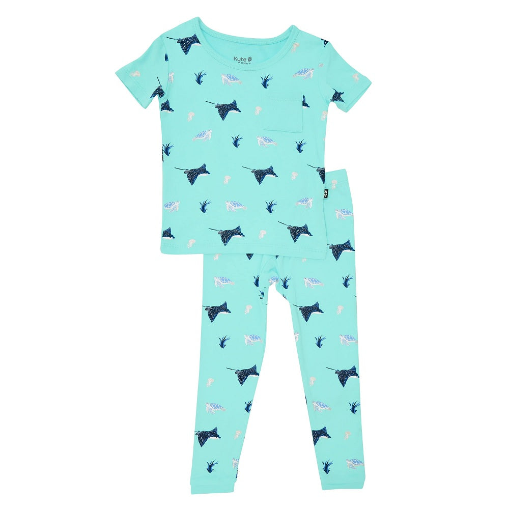 Kyte Baby Print Short Sleeve with Pants Pajamas-Apparel-Kyte Baby-Eagle Ray-032082 ER 18-24-18-24 Months-babyandme.ca