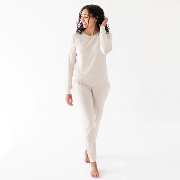 Kyte Baby Women's Jogger Pajama Set (Oat)-Apparel-Kyte Baby--babyandme.ca