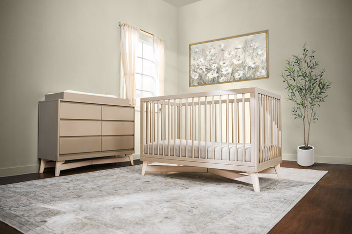 Little Seeds Pala 4-in-1 Crib (Taupe/Whitewash)