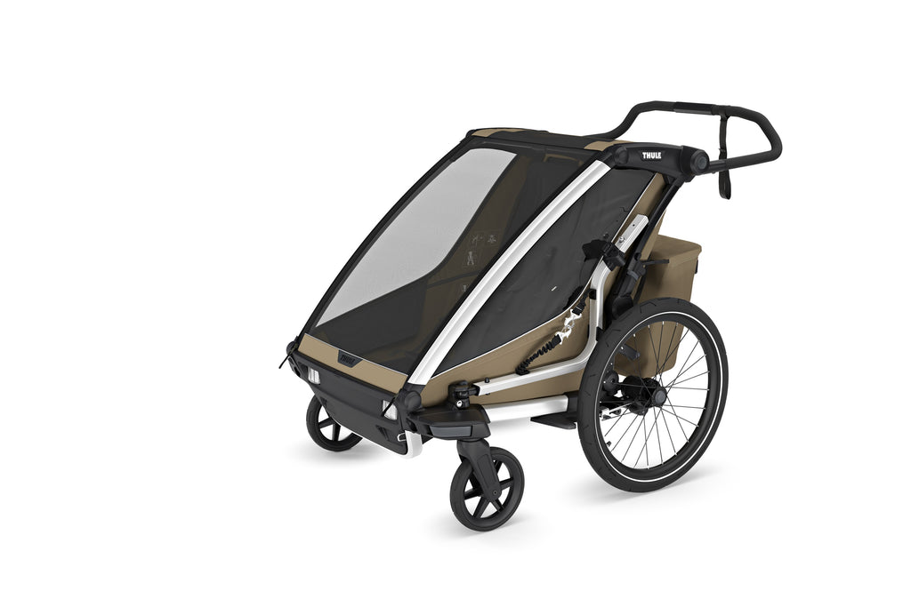 Thule Chariot Cross 2 double Faded Khaki babyandme babyandme Kelowna Store