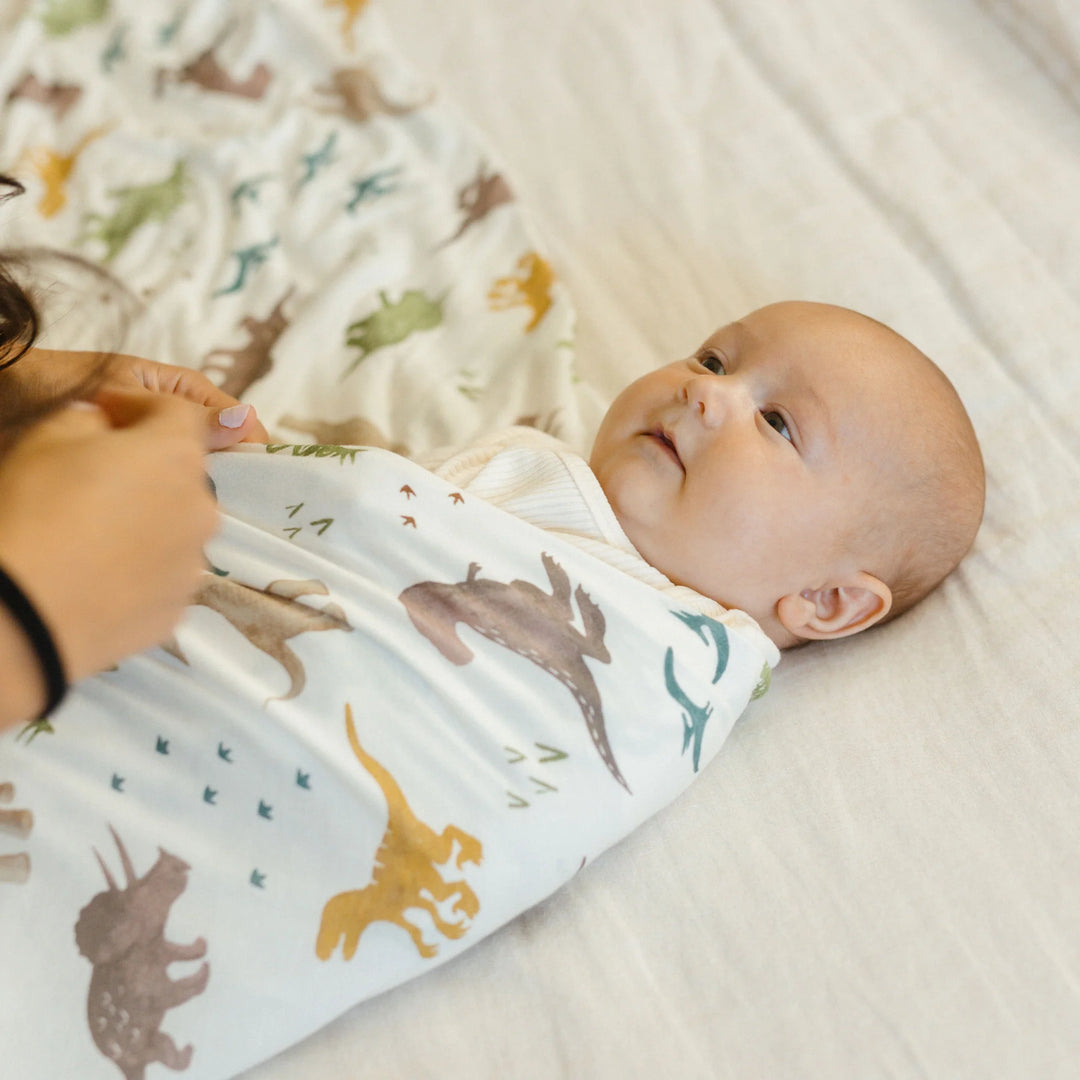 Little Unicorn Stretch Knit Swaddle (Dino Pals)