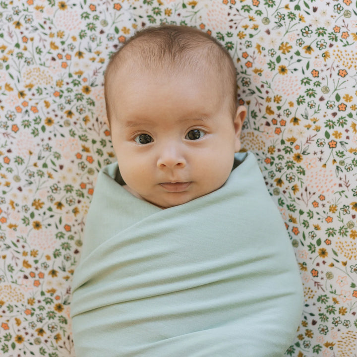 Little Unicorn Stretch Knit Swaddle (Frost Green)