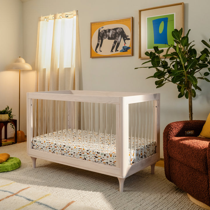 Babyletto Lolly 3-in-1 Crib with Toddler Bed Conversion Kit (Washed Natural/ Acrylic) IN-STOCK