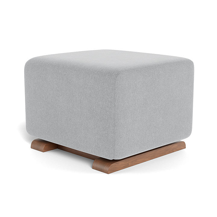 Monte Como Ottoman (Walnut Base) SPECIAL ORDER-Nursery-Monte Design-Performance Heathered: Pebble Grey-010887 WN PB-babyandme.ca