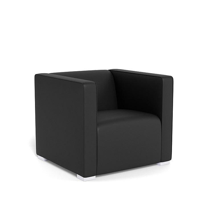 Monte Cub Chair (White Base) SPECIAL ORDER-Nursery-Monte Design-Enviroleather: Black-031623 WH BK-babyandme.ca