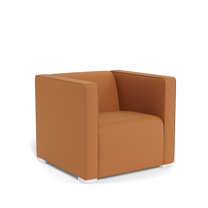 Monte Cub Chair (White Base) SPECIAL ORDER-Nursery-Monte Design-Enviroleather: Tan-031623 WH TN-babyandme.ca