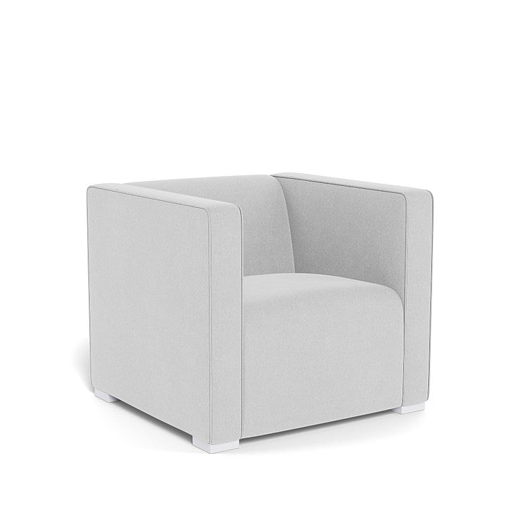 Monte Cub Chair (White Base) SPECIAL ORDER-Nursery-Monte Design-Performance Heathered: Ash-031623 WH AS-babyandme.ca