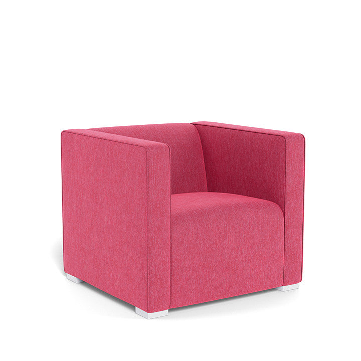 Monte Cub Chair (White Base) SPECIAL ORDER-Nursery-Monte Design-Performance Heathered: Hot Pink-031623 WH HP-babyandme.ca