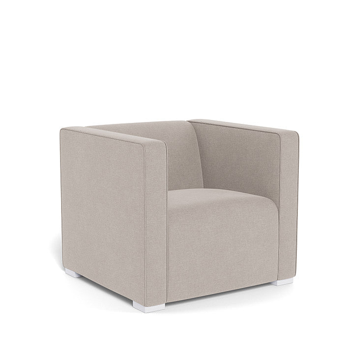 Monte Cub Chair (White Base) SPECIAL ORDER-Nursery-Monte Design-Performance Heathered: Sand-031623 WH SA-babyandme.ca