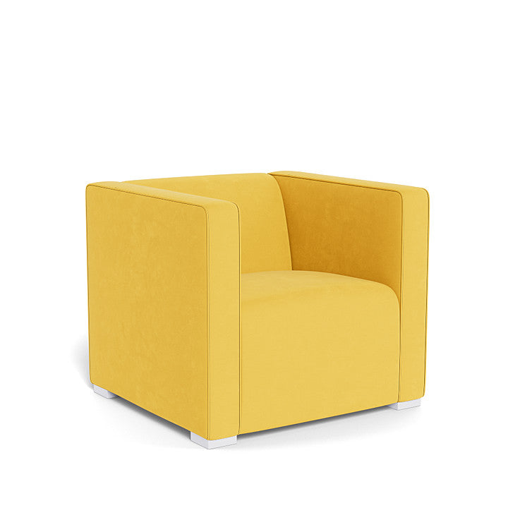 Monte Cub Chair (White Base) SPECIAL ORDER-Nursery-Monte Design-Performance Microfiber: Yellow-031623 WH MY-babyandme.ca