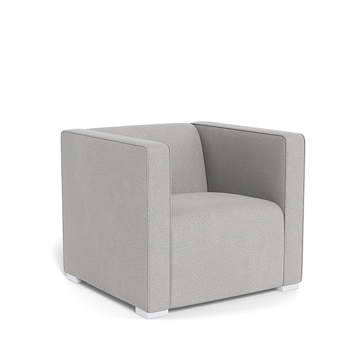Monte Cub Chair (White Base) SPECIAL ORDER-Nursery-Monte Design-Performance Weave: Cloud Grey-031623 WH CG-babyandme.ca